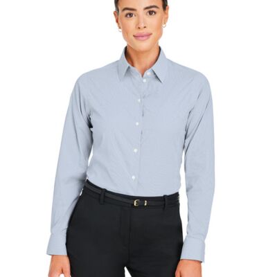 CrownLux Performance® Ladies' Microstripe Shirt Thumbnail