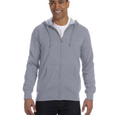 Unisex Heathered Full-Zip Hooded Sweatshirt Thumbnail