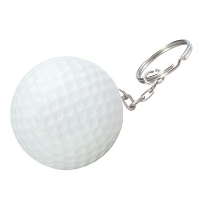 Golf Ball Shape Stress Ball Keychain Thumbnail