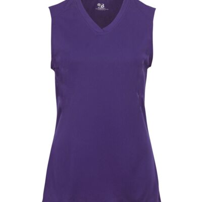 B-Core Girls Performance Solid Color Lap - Neck Sleeveless Tee Thumbnail