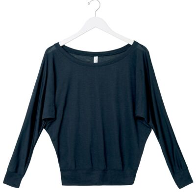 +CANVAS Ladies' Flowy Long-Sleeve Off-Shoulder Tee Thumbnail