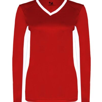 Ladies' Core Performance Dig Long-Sleeve Tee with Contrast Sleeve Panels Thumbnail