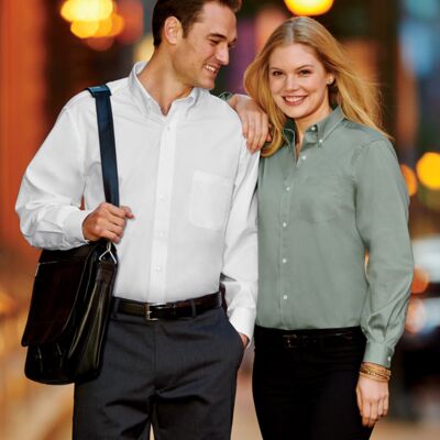 Men's Long-Sleeve Blended Pinpoint Thumbnail