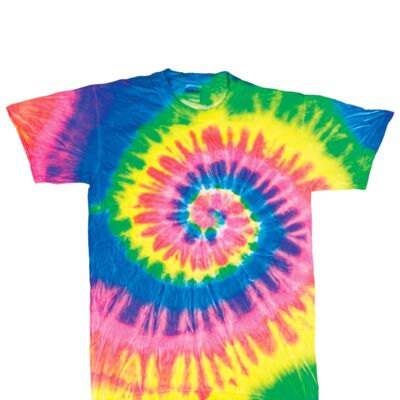 Dyenomite Youth Neon Spiral Rainbow Pigment-Dyed Tee Thumbnail