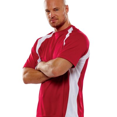 UltraClub® Adult Cool & Dry Sport 2-Tone Performance Interlock Tee Thumbnail