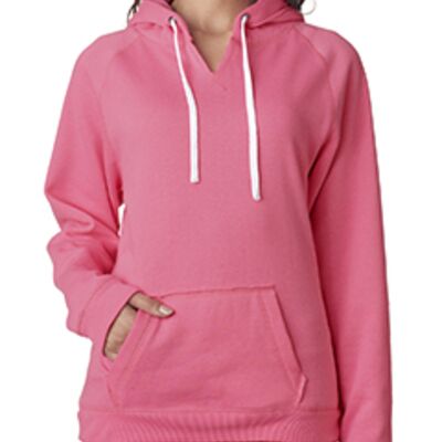 Ladies' Sydney Brushed V-Neck Hooded Sweatshirt Thumbnail