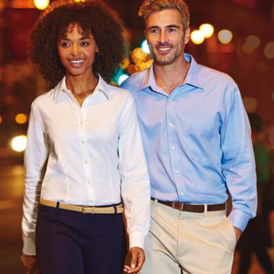 Men's Long-Sleeve Ring-Spun Performance Twill Thumbnail