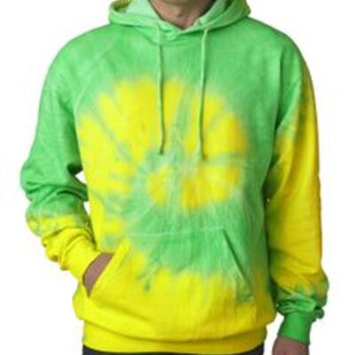 Adult Fluorescent Tie-Dyed Pullover Hoodie Thumbnail