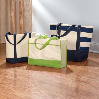 Seaside Zippered Cotton Tote Thumbnail